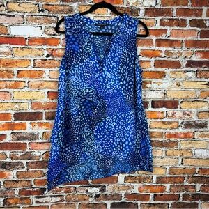 Zac & Rachel Asymmetrical Blue Tank top